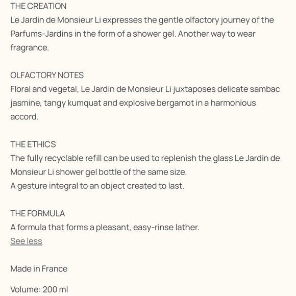 Hermès Le Jardin de Monsieur Li Shower Gel Refill - White - Picture 4 of 4